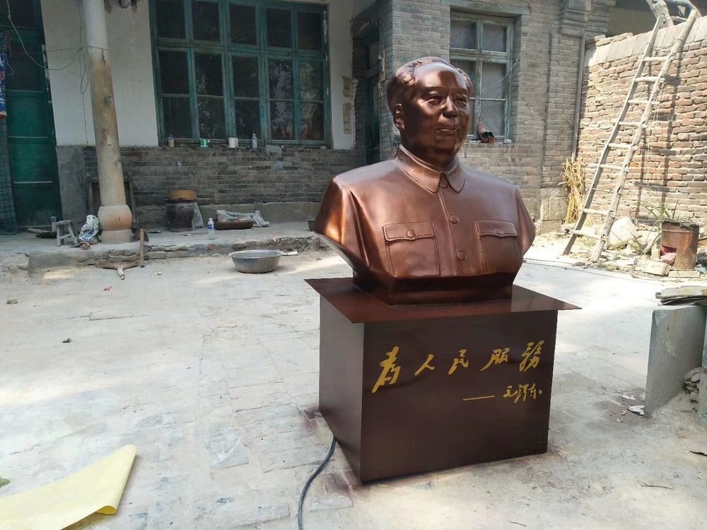 铸铜玻璃钢毛主席胸像