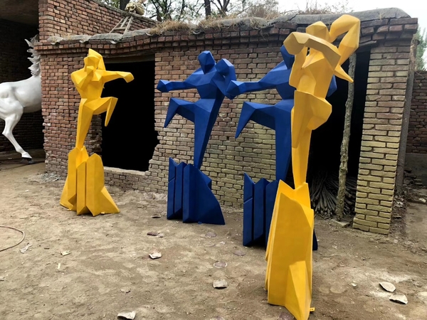 玻璃钢音乐人室外摆件园林装饰品